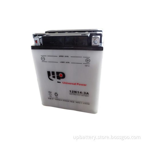 Hot Offer Dry Charged Motorcycle Battery (12N14-3A)
